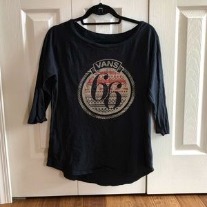 Vans Throwback Logo 3/4 Sleeve Tee